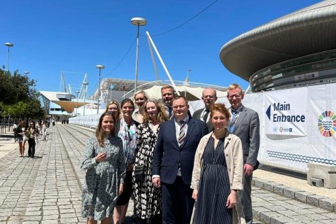 Part of the Icelandic delegation at the 2022 UN Ocean Conference