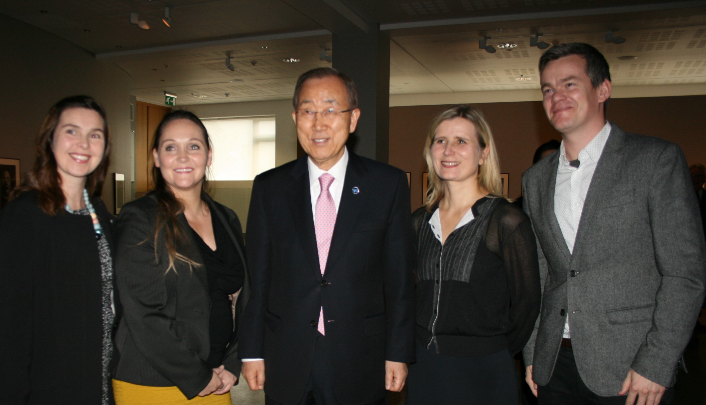 Staff with Ban Ki-moon