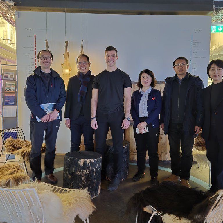 Together with  project manager Benedek Regocz at the Ocean Cluster