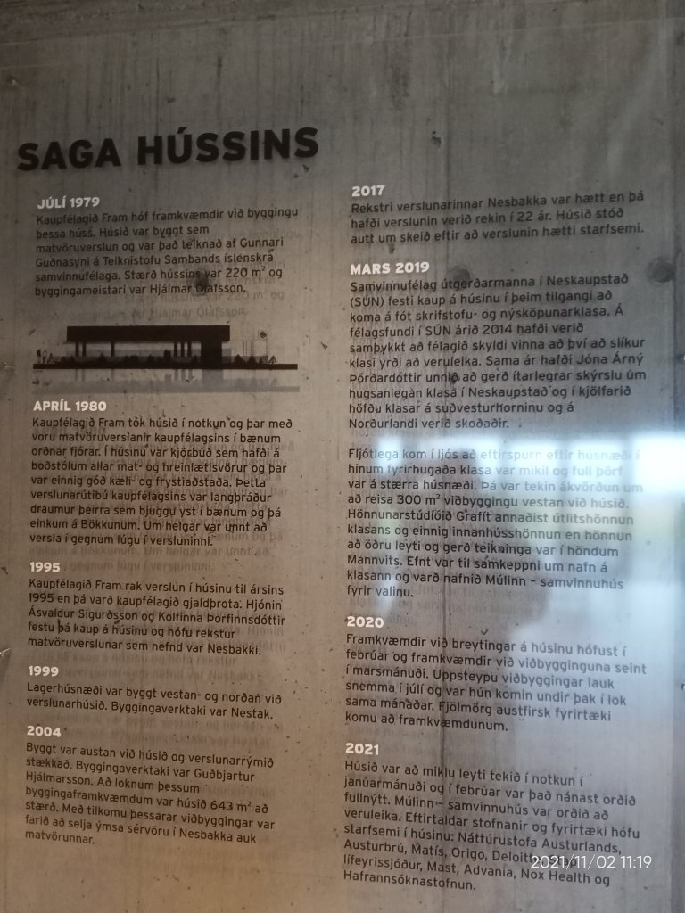 Múlinn has an interesting history