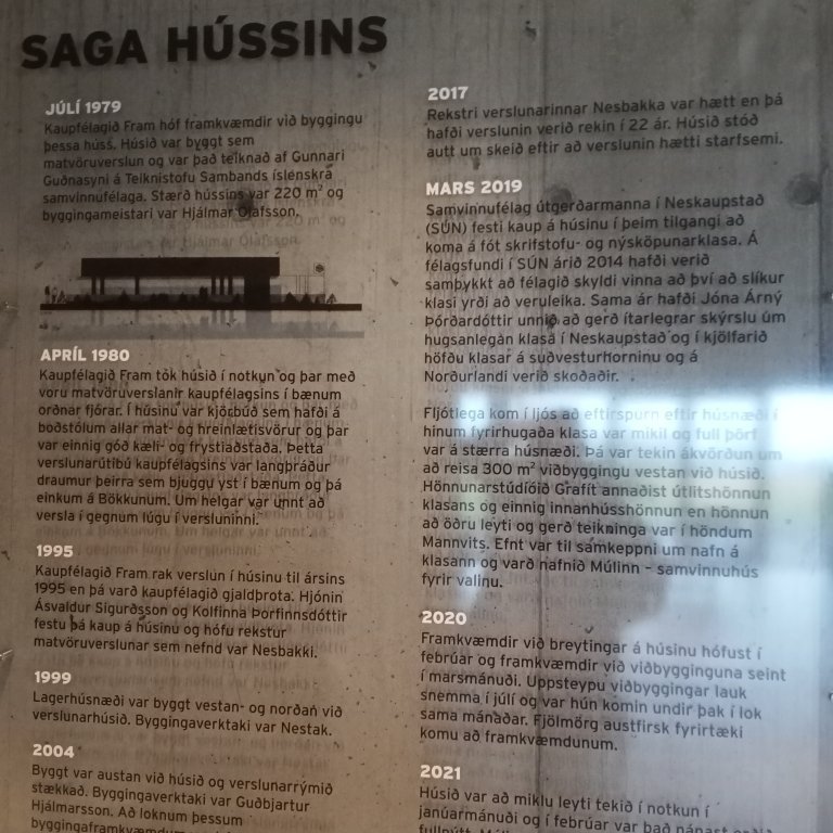 Múlinn has an interesting history
