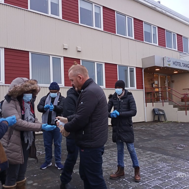 Getting ready for visiting Brim Vopnafirði