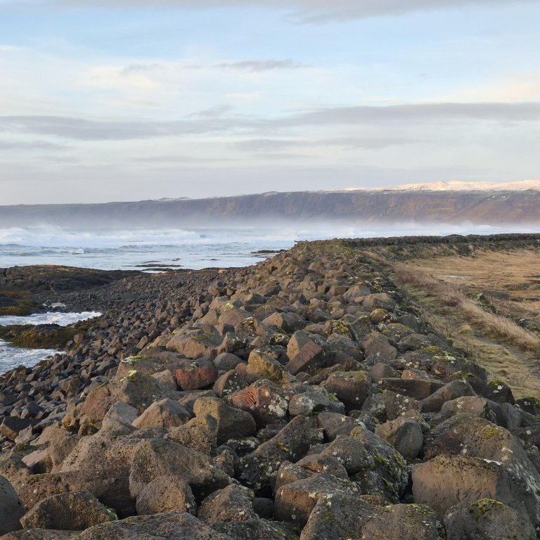 The powerful sea by Strandarkirkja