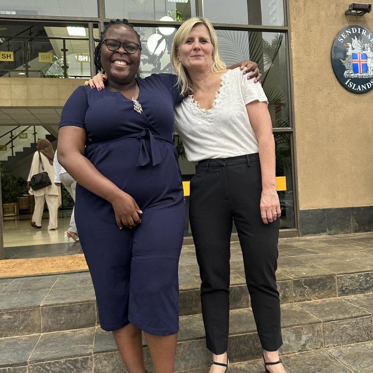 Madalitso Juwayeyi, GEST alumna of 2023 and Dr. Irma Erlingsdóttir