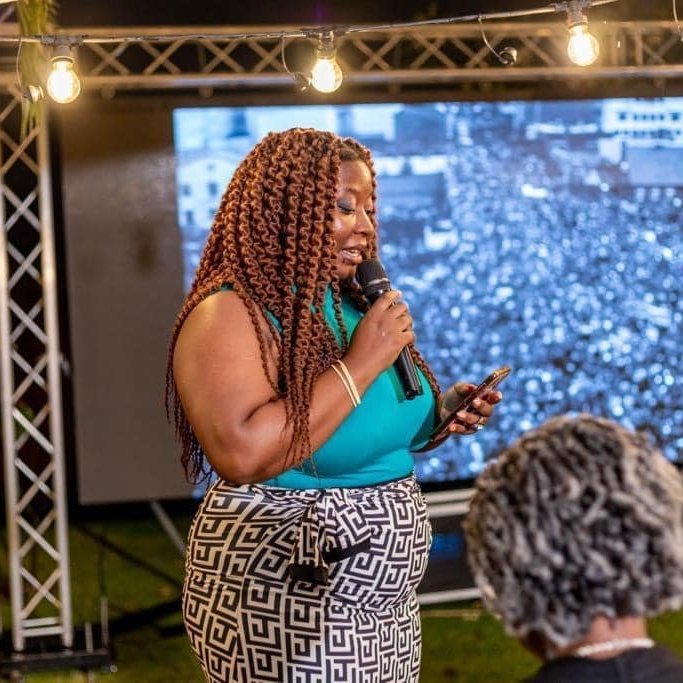 Jessica Madalitso Mandanda, GEST alumna of 2020 giving a speech at the joint event of UN Women and the Icelandic Embassy