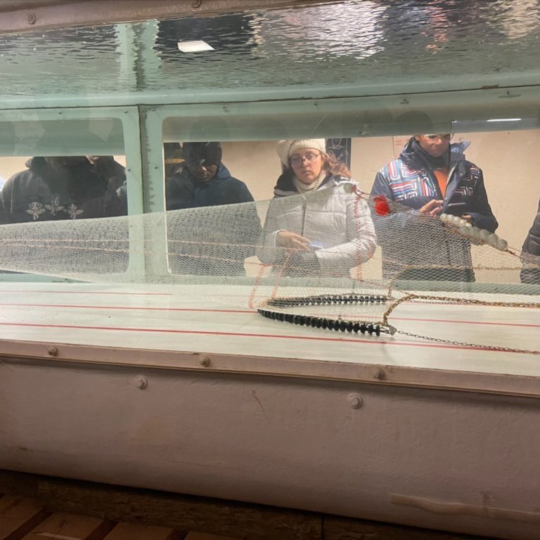 The flume tank at Veiðafæraþjónusta Net Loft is one of only a few of its kind in the world