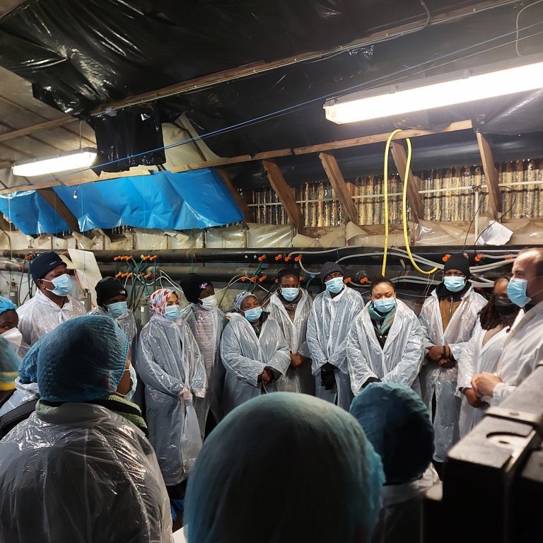 CEO Pétur Bergman Árnason welcomes FTP fellows to Haukamýri