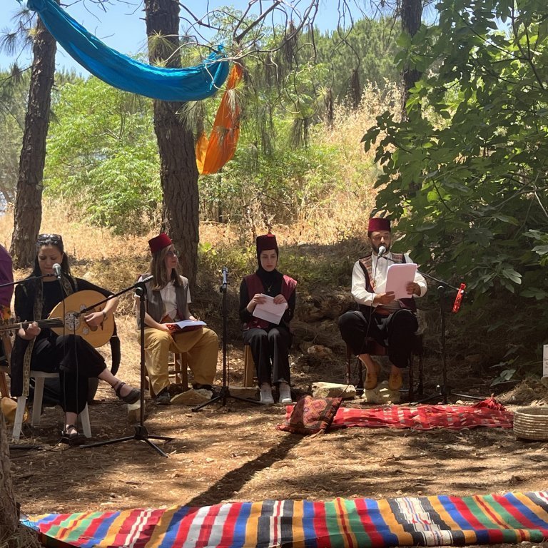 The participants in the international staff week were introduced to cultural activities, such as story telling.