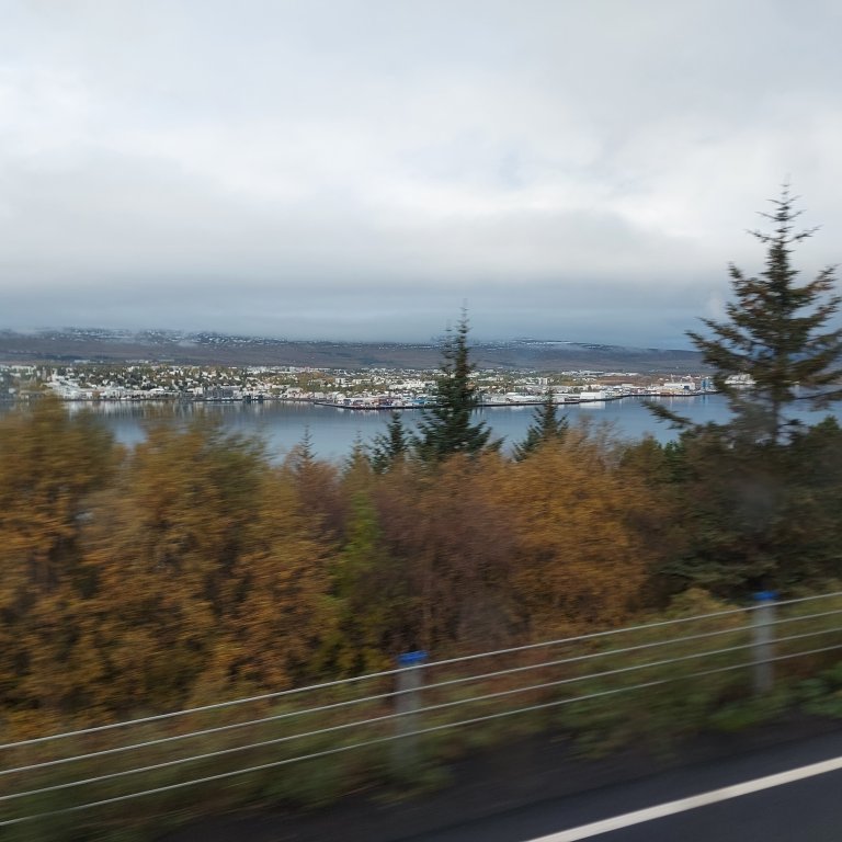 First glimpse of Akureyri