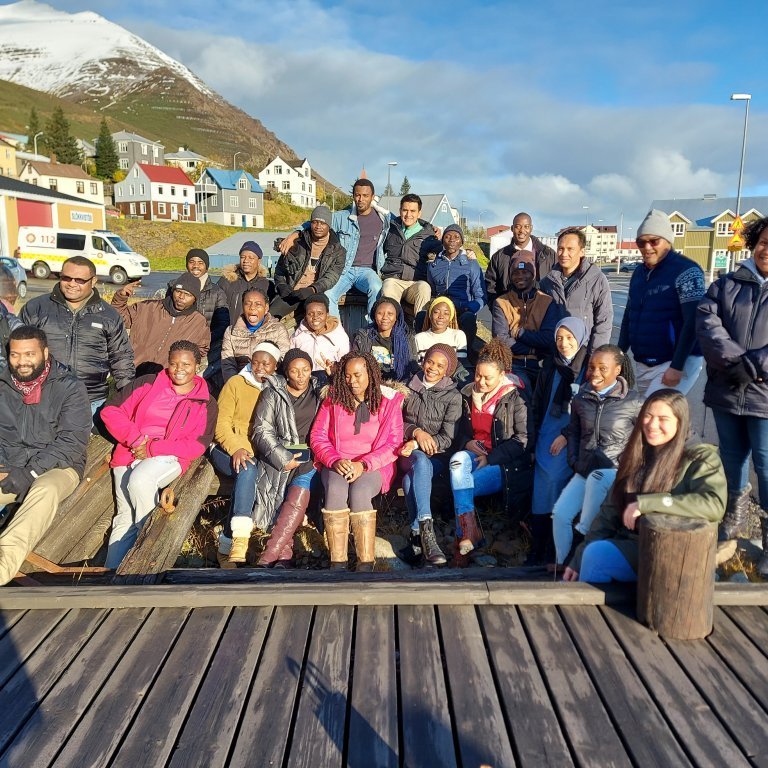 Outside the Herring Era Museum in Siglufjörður