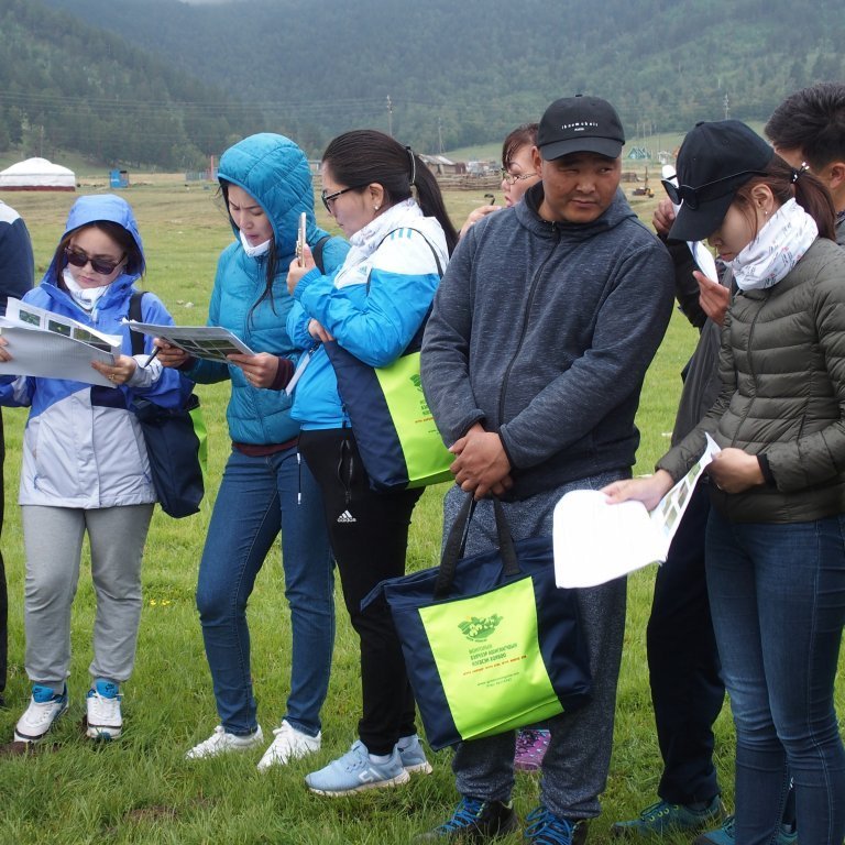 Course participants studying how to assess the health of rangelands