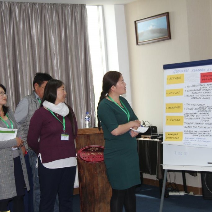 Working group presenting their results