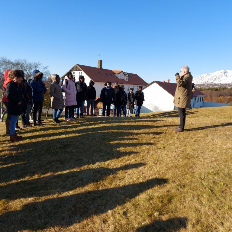 Hearing about the history of Hólar