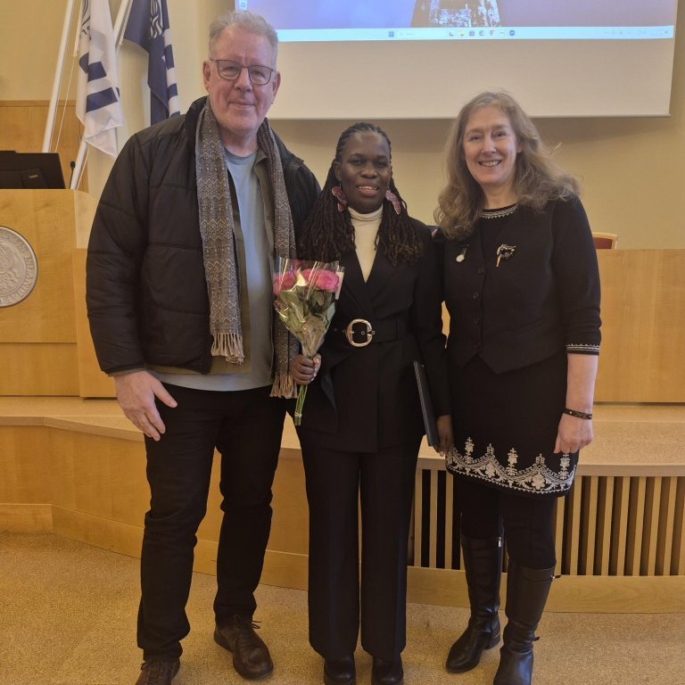 (From the right) GRÓ FTP director Þór Heiðar Ásgeirsson, Dr. Veronica Mponwenda, and GRÓ FTP deputy director Julie Ingham.