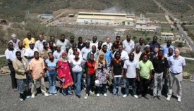 The figure shows the group of participants and some of the teachers, and was taken at the start of the lecture part.