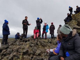 Fellows with farmer Thor Karason