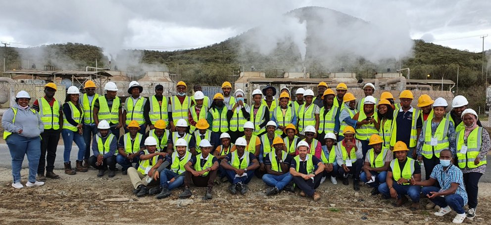 Participants at the Short Course during the field trip visit to Olkaria geothermal field