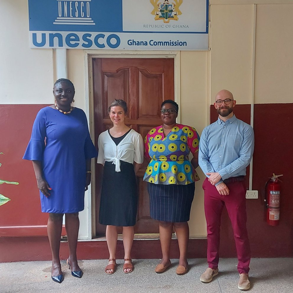 From left: Secretary-general Ama Serwah Nerquaye-Tetteh, GEST project manager Anna Guðrún Aradóttir,…