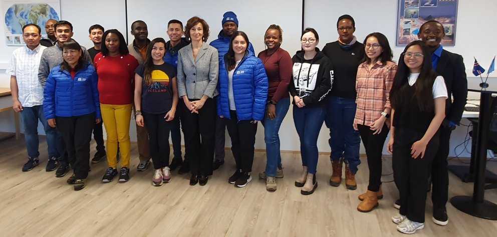Audrey Azoulay, Director General of UNESCO, with the 2024 GRÓ GPT cohort and alumni