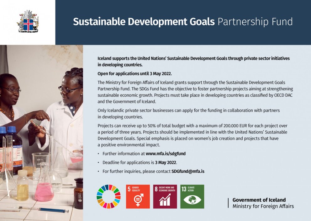 SDGs Partnership Fund – Open for applications