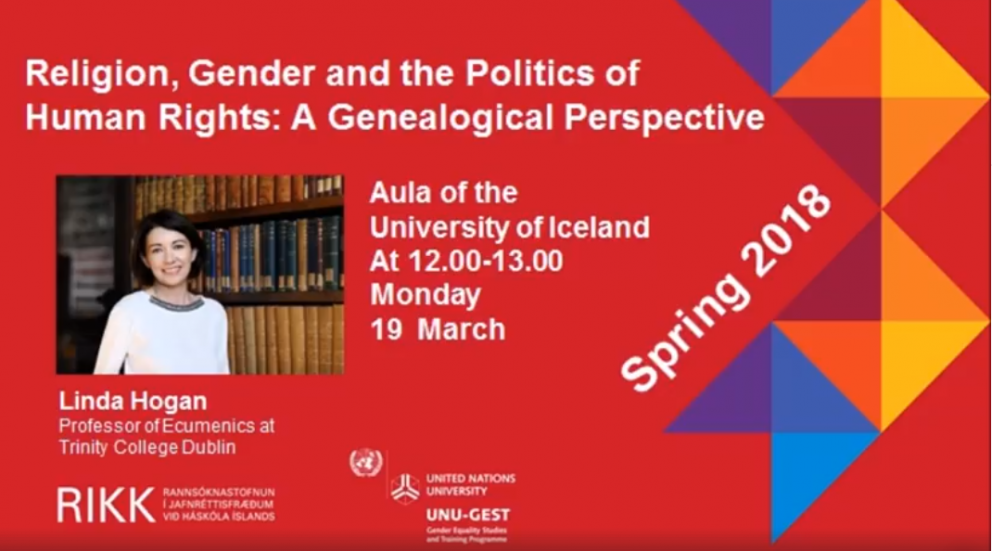 Join us today for Prof. Linda Hogan's public lecture on the contested relationship of religion and h…