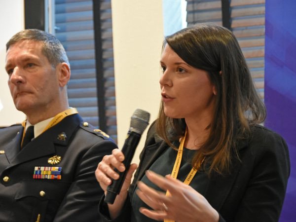 Dr. Anne Flaspöler, postdoctoral researcher at EDDA and UNU-GEST speaking at the Future Force Confer…