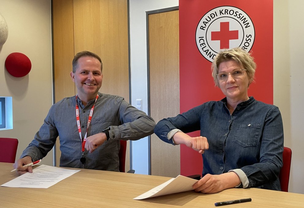 Atli Viðar Thorstensen, Director of International Department at the Icelandic Red Cross & Sjöfn Vilh…