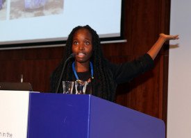 Ms Beatrice Dossah gives a keynote speech