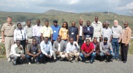 Participants and lecturers in Olkaria, Kenya