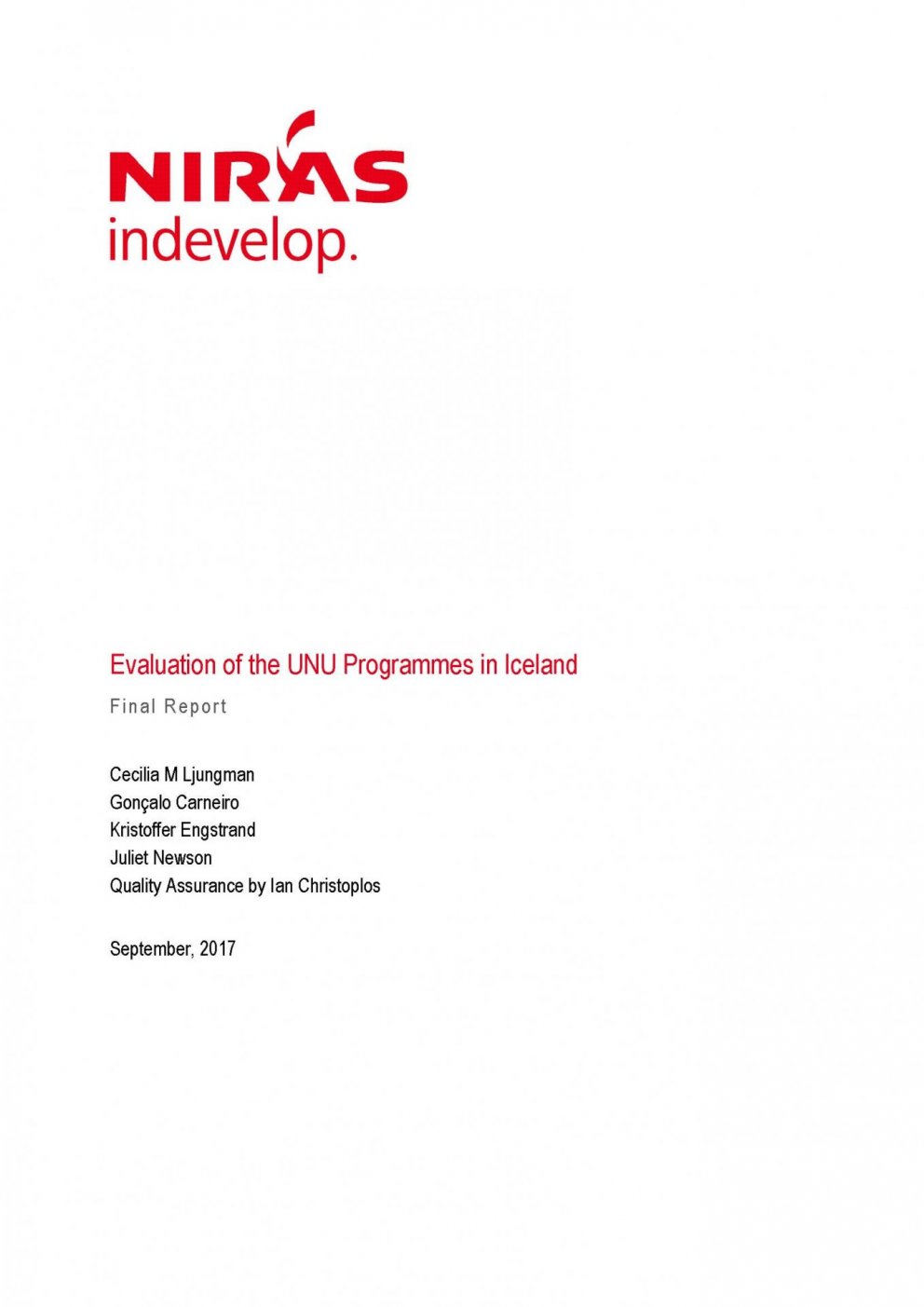 External evaluation of UNU-LRT