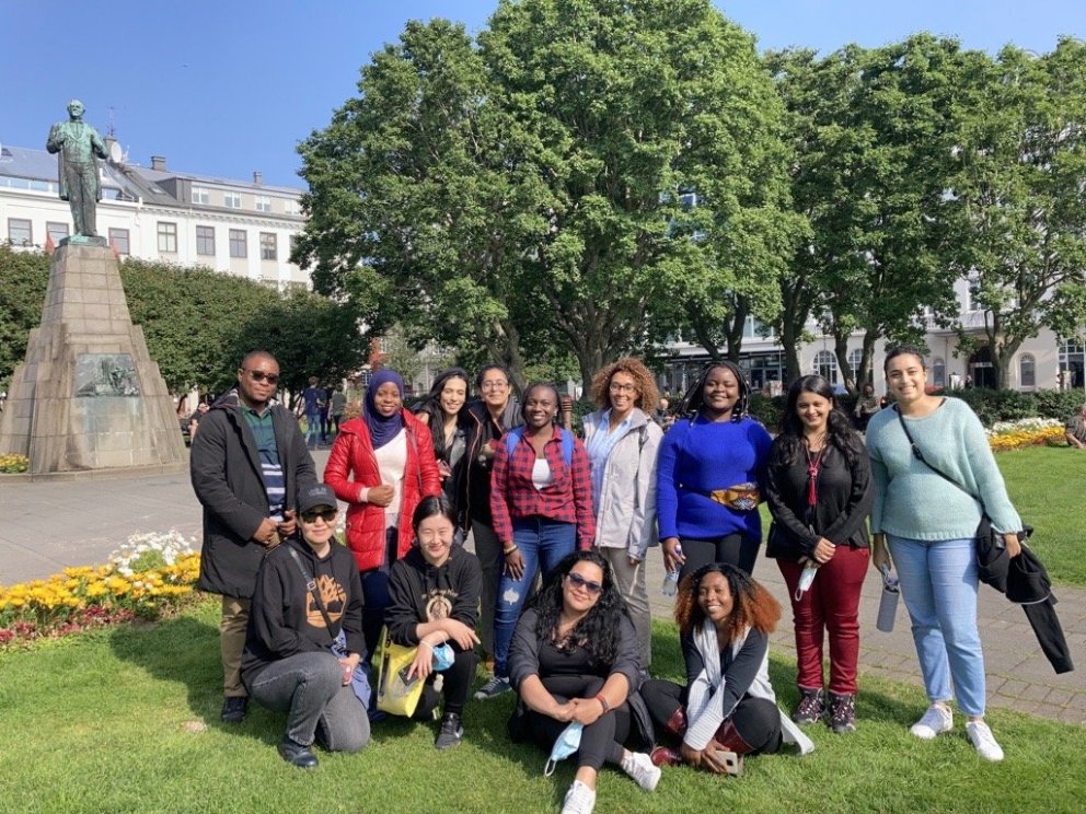 Fellows 2021 exploring downtown Reykjavik during Orientation
