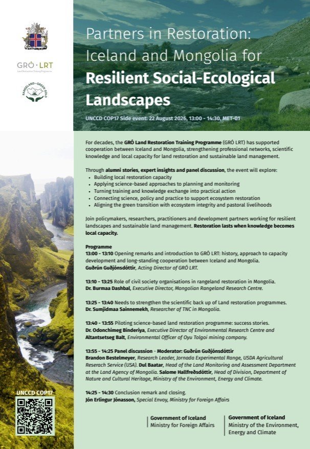Partners in Restoration: Iceland and Mongolia for Resilient Social-Ecological Landscapes
