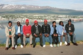 From left:  Mr. Martin Heya, Dr. Peter Omenda (Chief Manager of Energy Research and Development), Mr…