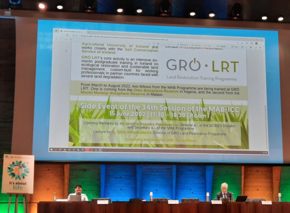 GRÓ LRT side event at the 34th session of the MAB-ICC