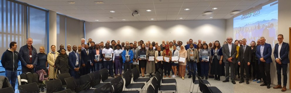 Fellows, staff, and guests at the graduation