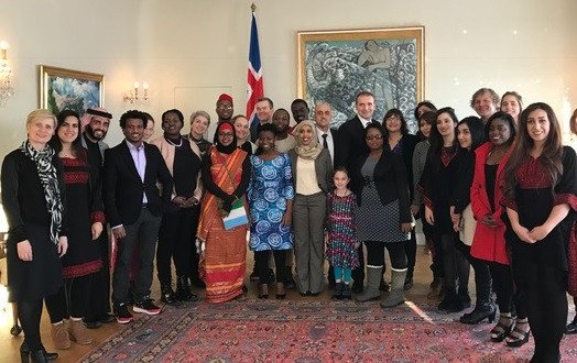 UNU-GEST fellows and staff at the home of the President and the First Lady of Iceland in Bessastaðir…