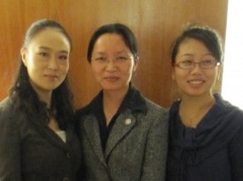Wang Tao (in the middle) with her friends and colleagues from Dalian Fisheries University; XiaoJie N…