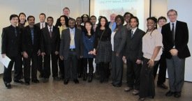 The fellows in 2009 and the chairman of the UNU-FTP board Mr. Johann Sigurjonsson, with the minister…