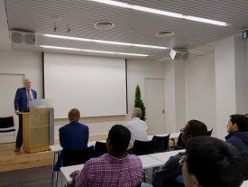 Director Ludvik Georgsson opening the session