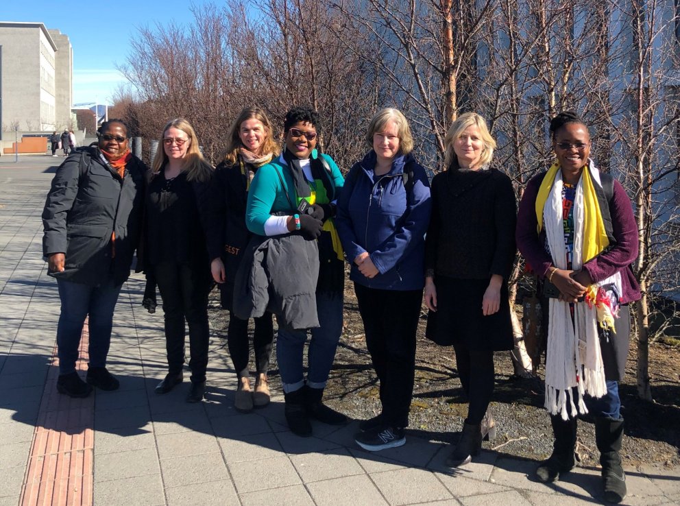 From left: Dr. Josephine Ahikire, Guðrún Eysteinsdóttir, Anna Guðrún Aradóttir, Dr. Dalea Bean, Dr. …