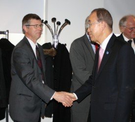 UNU-FTP director Tumi Tomasson and Ban Ki-moon