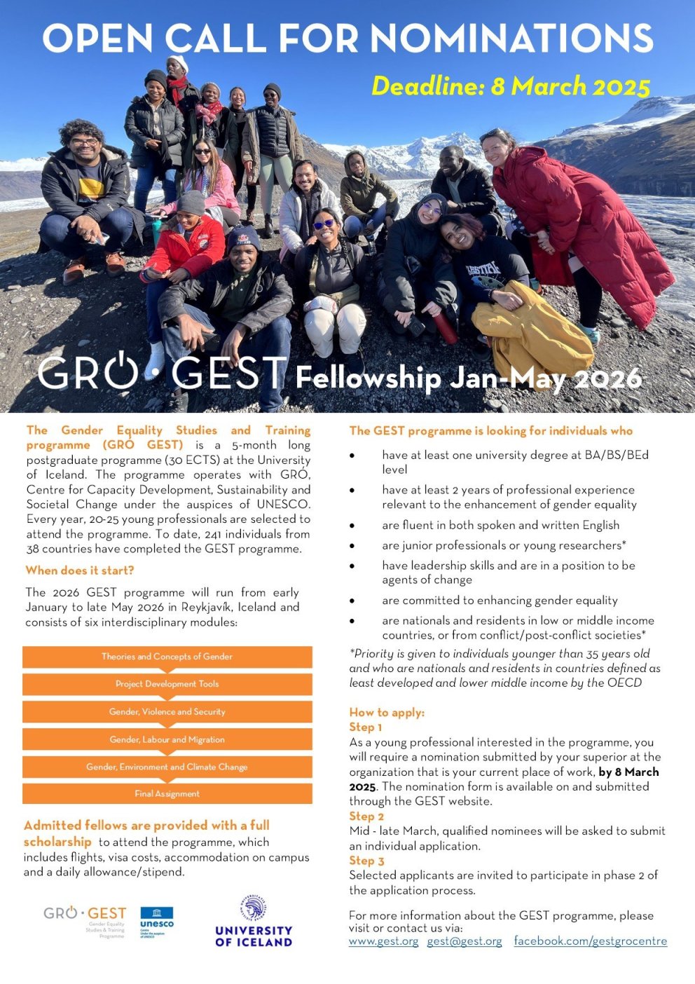 Open Call for Nominations for the 2026 GRÓ GEST Programme