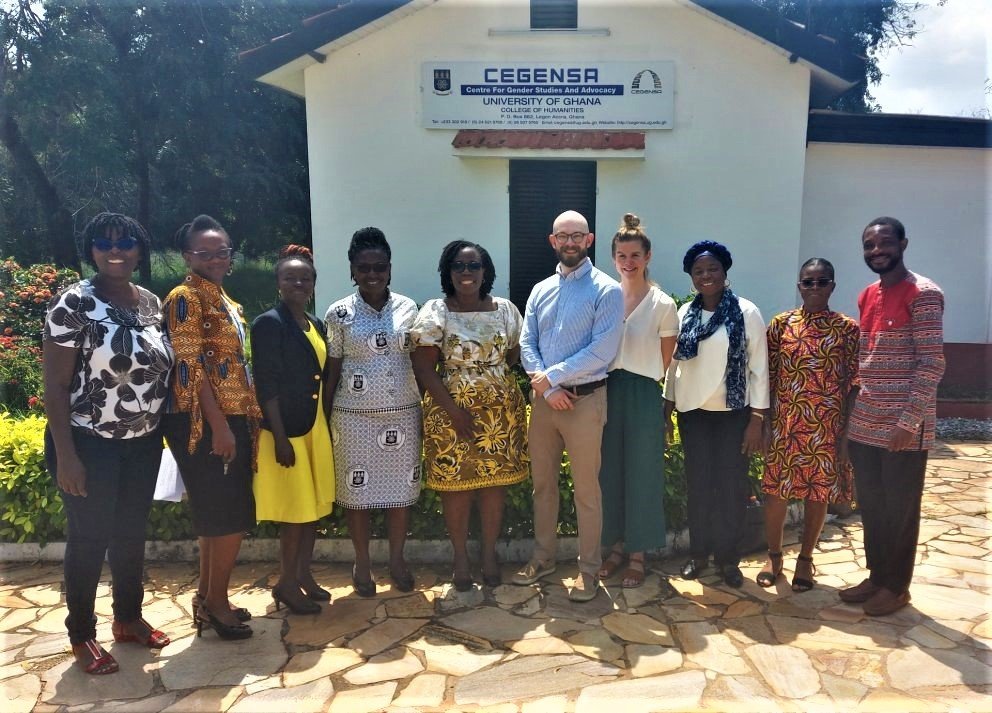 GEST and CEGENSA staff together in front of CEGENSA offices at the University of Ghana