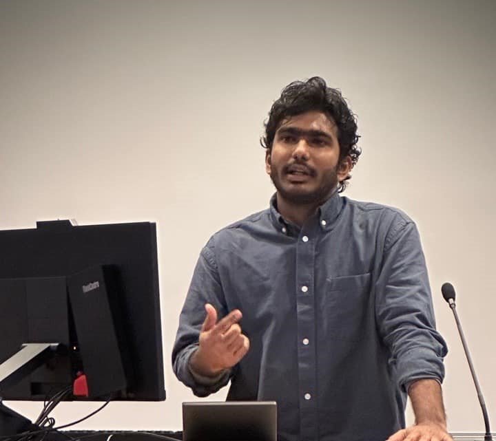 Akhil presenting his research study during GEST