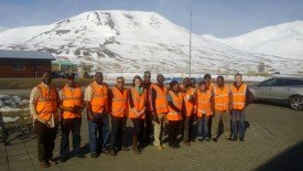 Study tour participants at Promens in Dalvik
