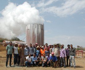 Participants and lecturer in Aluto Langano