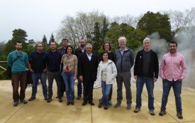 Participants, lecturers and organizers in the Ribeira Grande geothermal field, São Miguel island