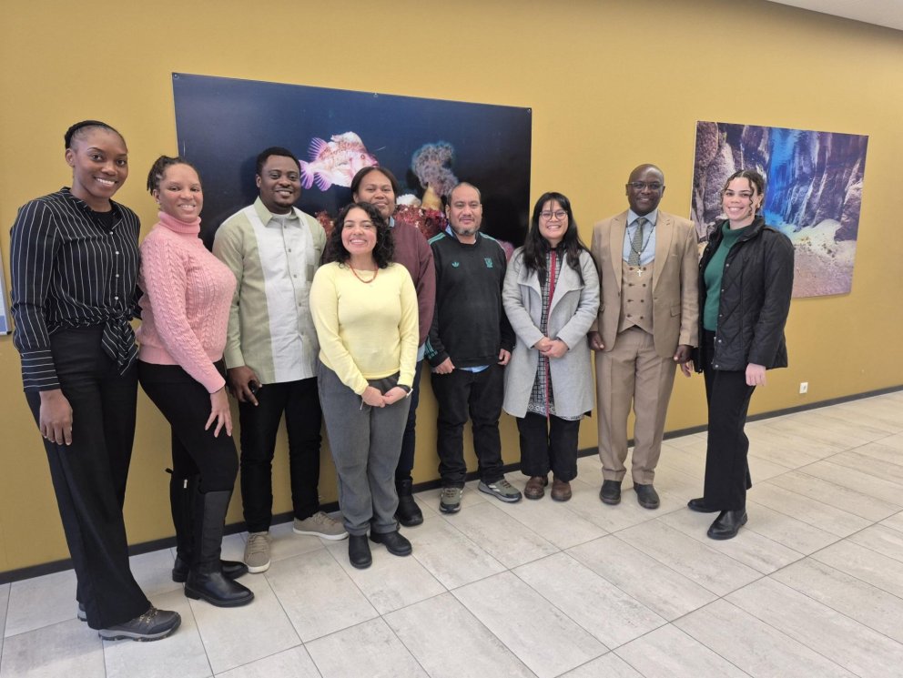 Fisheries Policy and Management fellows with Dr. Anthony Taabu