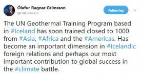 Global contributions of UNU-GTP recognised by the former President of Iceland