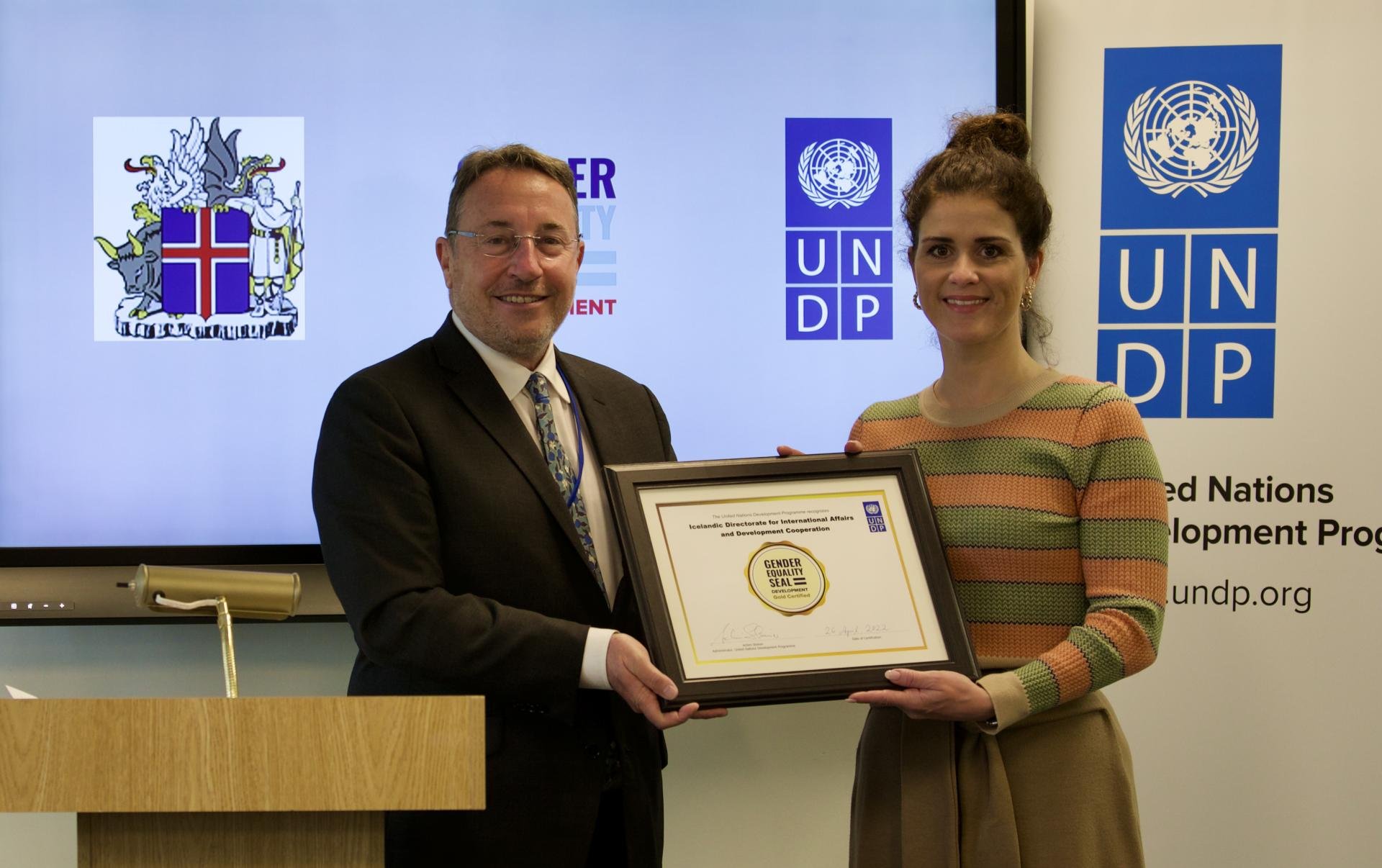 Iceland Awarded a Gold Certification under the UNDP Gender Equality